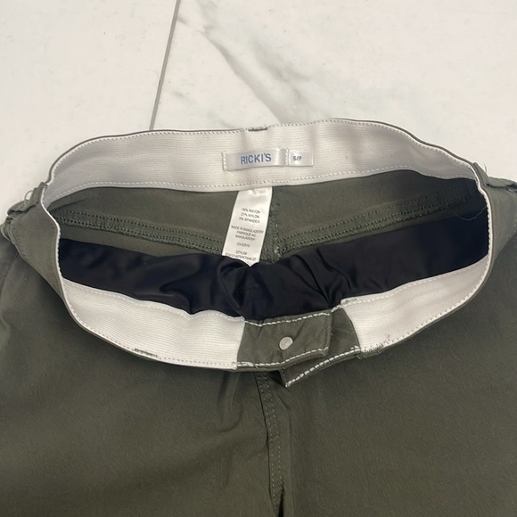 Ricki’s Slim Ankle Pants Olive Stretchy Pockets Pull On Elastic Waist Size S - Picture 4 of 15